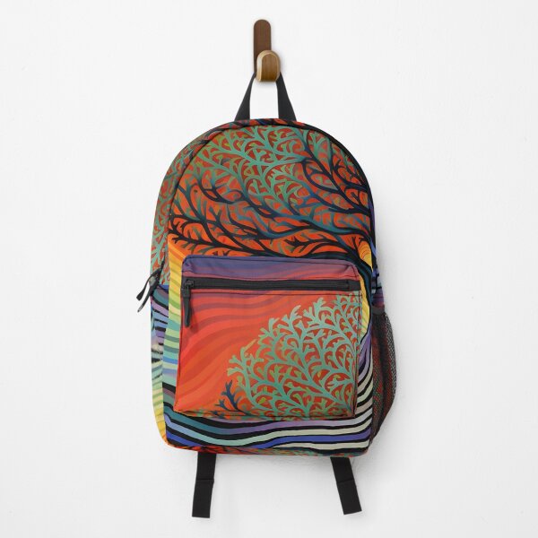 Item preview, abstract optical art colorful tree print, op art designed and sold by dcrc.
