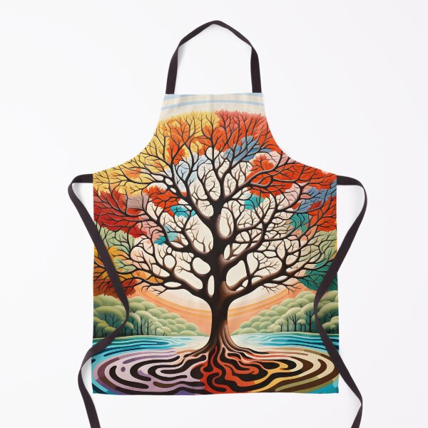 Item preview, abstract optical art colorful tree print, op art designed and sold by dcrc.