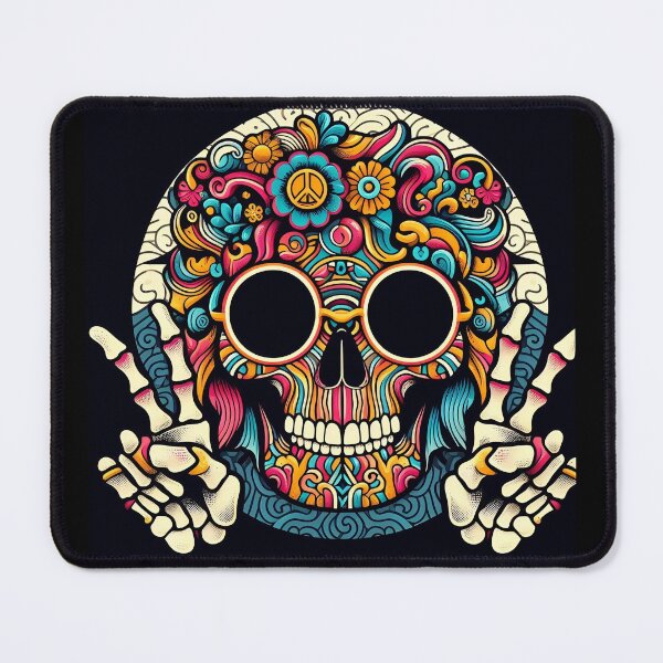 Item preview, Happy hippy skull designed and sold by CandyMS.