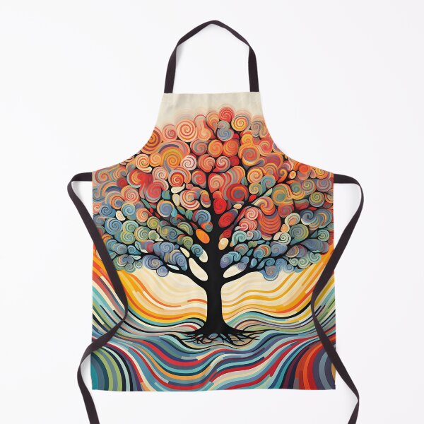 Item preview, abstract optical art colorful tree print, op art designed and sold by dcrc.
