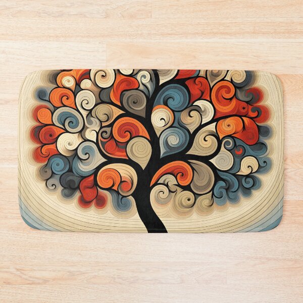 Item preview, abstract optical art colorful tree print, op art designed and sold by dcrc.