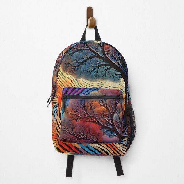 Item preview, Abstract Optical Art colorful tree print designed and sold by dcrc.