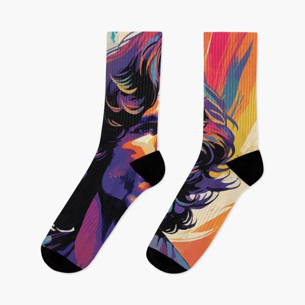 Item preview, Psychedelic digital portrait inspired by Djim Morison on pop art background designed and sold by clon-dot-net.