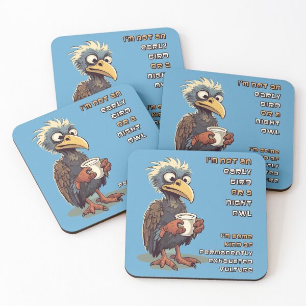 Item preview, I'm not an early bird or a night owl (#10) [Create a set!] designed and sold by SolidEarthArt.