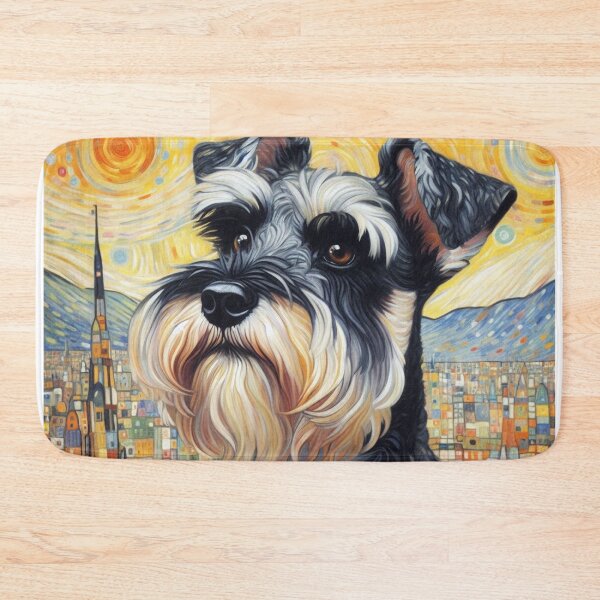 Item preview, Post Impressionist Art Schnauzer designed and sold by barksandsqueaks.