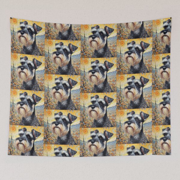 Item preview, Post Impressionist Art Schnauzer designed and sold by barksandsqueaks.