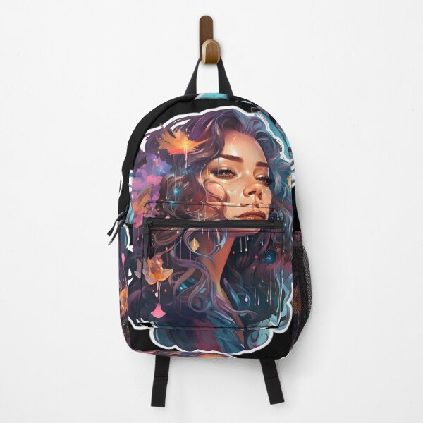 Item preview, Nebular ethereal futuristic female portrait designed and sold by AI-Only Creations.