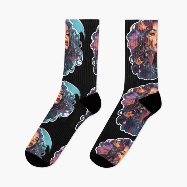 Item preview, Nebular ethereal futuristic female portrait designed and sold by AI-Only Creations.
