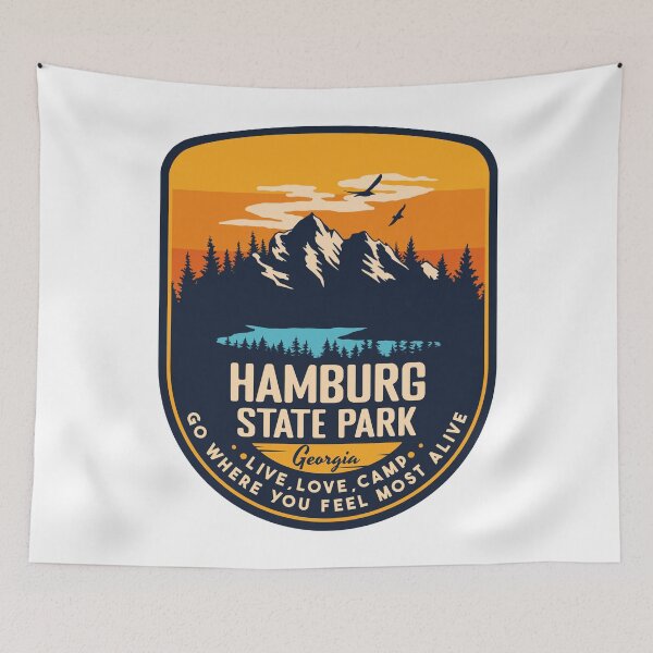 Item preview, Parque Estatal de Hamburgo Georgia GA Insignia Bosque y naturaleza designed and sold by mountainfad.