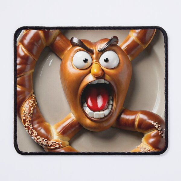 Item preview, Angry Food Series - Angry Salty Pretzel - Funny Mad Angry Food designed and sold by Butler in the Home.