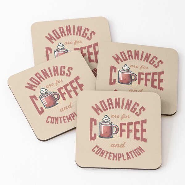 Item preview, "Mornings are for coffee and contemplation" Hopper Stranger Things Vintage Retro Quote Typography designed and sold by lunaticbear.