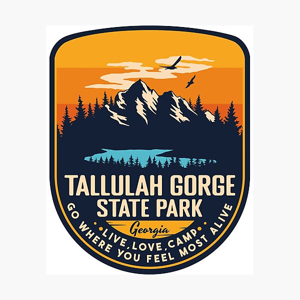 Item preview, Tallulah Gorge State Park Georgia GA Badge Forest and Wilderness  designed and sold by mountainfad.