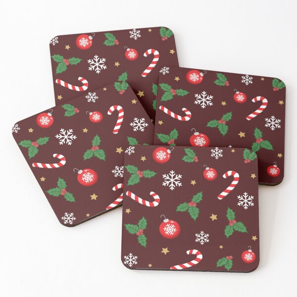 Item preview, Patrón navideño simple y elegante en rojo oscuro designed and sold by rageofthenerd.