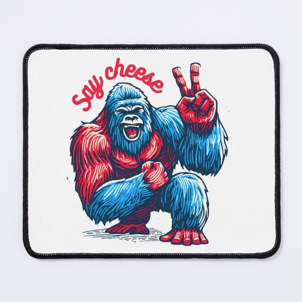 Item preview, Gorilla Strikes a Pose with 'Say Cheese' designed and sold by Funky Land.