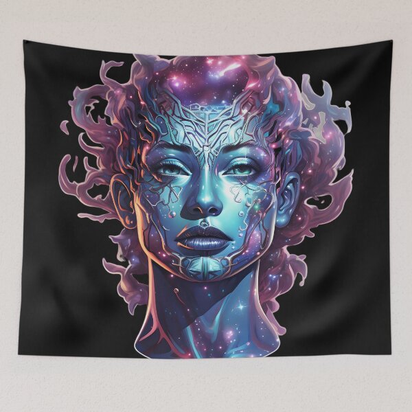 Item preview, Nebular ethereal futuristic cyborg designed and sold by AI-Only Creations.
