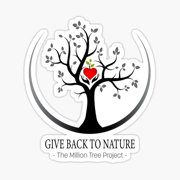 Give Back to Nature Logo - For Light Backgrounds Sticker