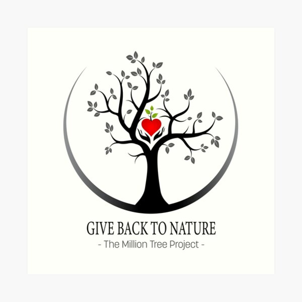Give Back to Nature Logo - For Light Backgrounds Art Print