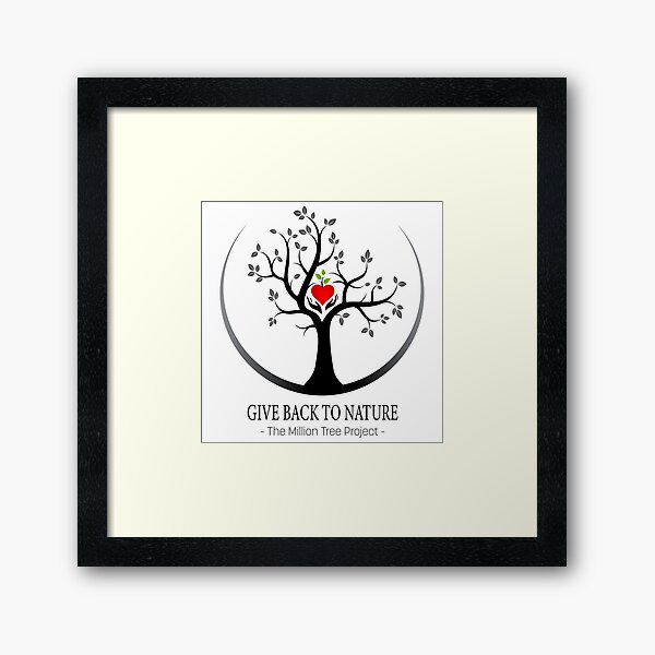 Give Back to Nature Logo - For Light Backgrounds Framed Art Print