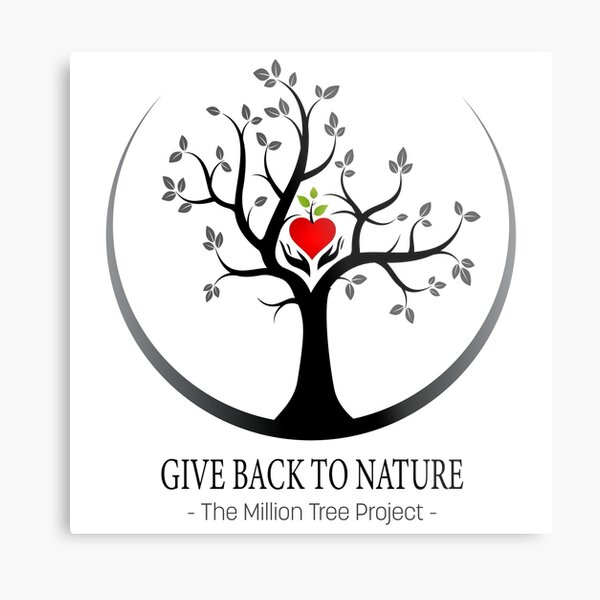 Give Back to Nature Logo - For Light Backgrounds Metal Print