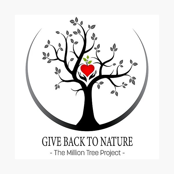 Give Back to Nature Logo - For Light Backgrounds Photographic Print