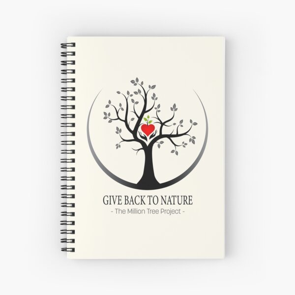 Give Back to Nature Logo - For Light Backgrounds Spiral Notebook