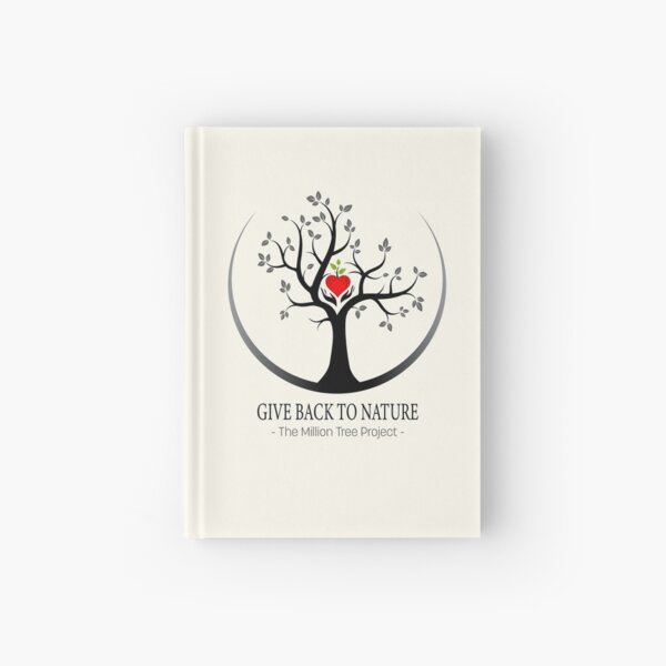 Give Back to Nature Logo - For Light Backgrounds Hardcover Journal