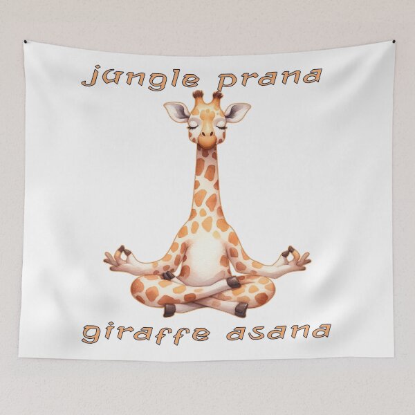 Item preview, Funny Giraffe Yoga - Jungle Prana, Giraffe Asana designed and sold by Mindful-Designs.