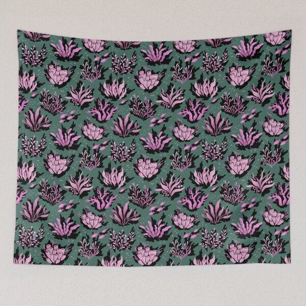 Item preview, Pink coral reef seamless pattern designed and sold by balanyonok.