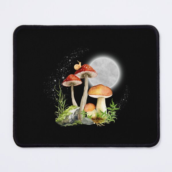 Item preview, Snail and mushrooms in the moonlight designed and sold by ElisaArtiste.