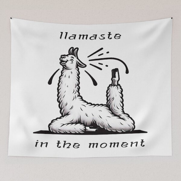 Item preview, Funny Llama Yoga - Llamaste In The Moment designed and sold by Mindful-Designs.