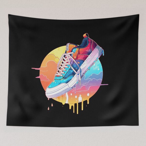 Item preview, Colorful Designer Art Sneakers - Cool Street Sneakers designed and sold by WallGemsArt.