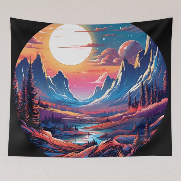 Item preview, Nebular ethereal futuristic landscape designed and sold by AI-Only Creations.