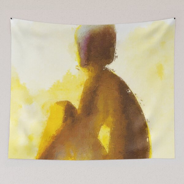 Item preview, Sitting woman, watercolor designed and sold by daWinki11.