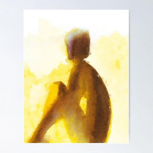 Item preview, Mujer sentada, acuarela designed and sold by daWinki11.