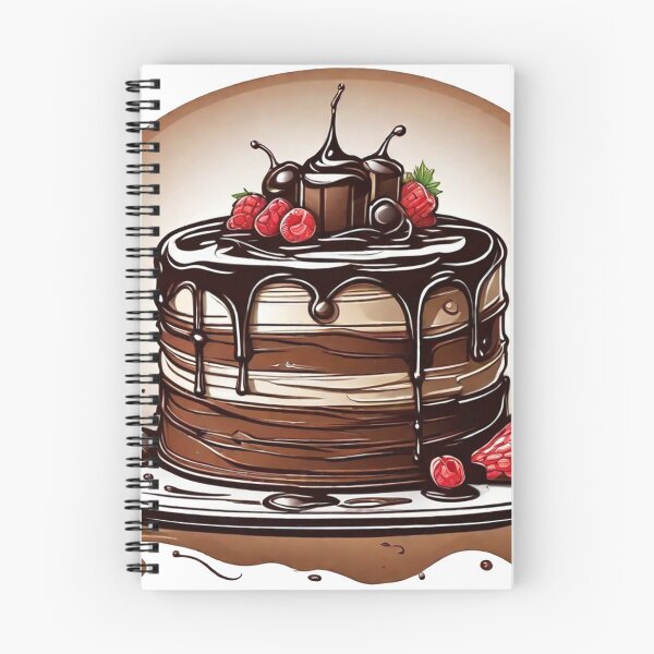 Item preview, Indulgent Delight: Chocolate Cake with Fresh Strawberries designed and sold by Fenomena Designs.