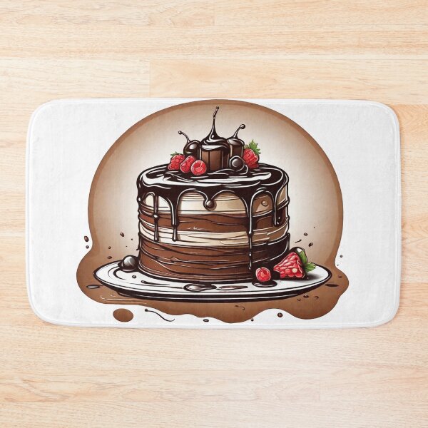 Item preview, Indulgent Delight: Chocolate Cake with Fresh Strawberries designed and sold by Fenomena Designs.