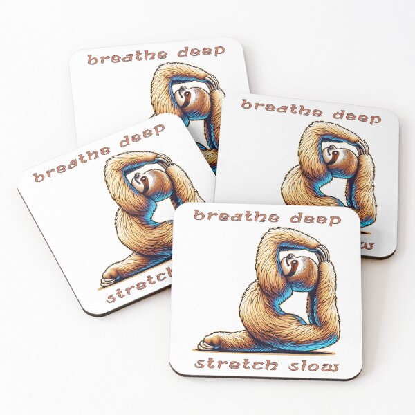 Item preview, Funny Sloth Yoga - Breathe Deep - Stretch Slow designed and sold by Mindful-Designs.