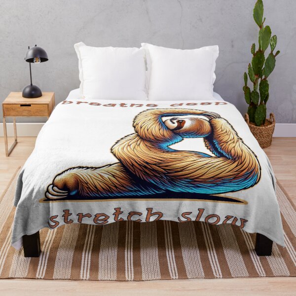 Item preview, Funny Sloth Yoga - Breathe Deep - Stretch Slow designed and sold by Mindful-Designs.