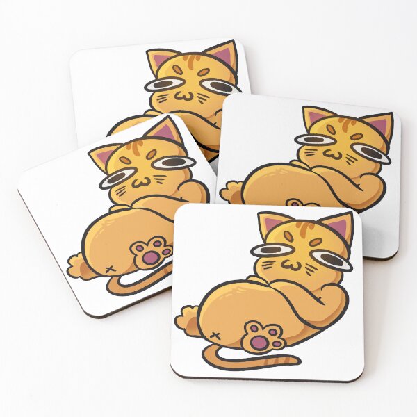 Item preview, Fat, chonky, well fed funny orange cat designed and sold by Nucifen.