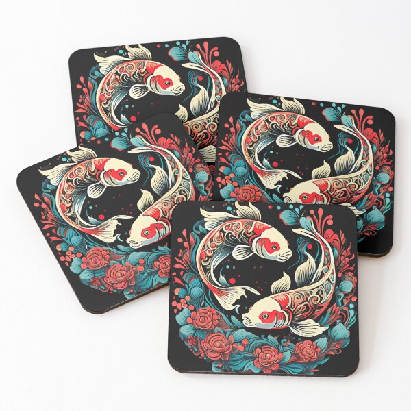 Item preview, Colorful Koi Fantasy Carp Fish Japanese Traditional  designed and sold by TheKaiZenNi.