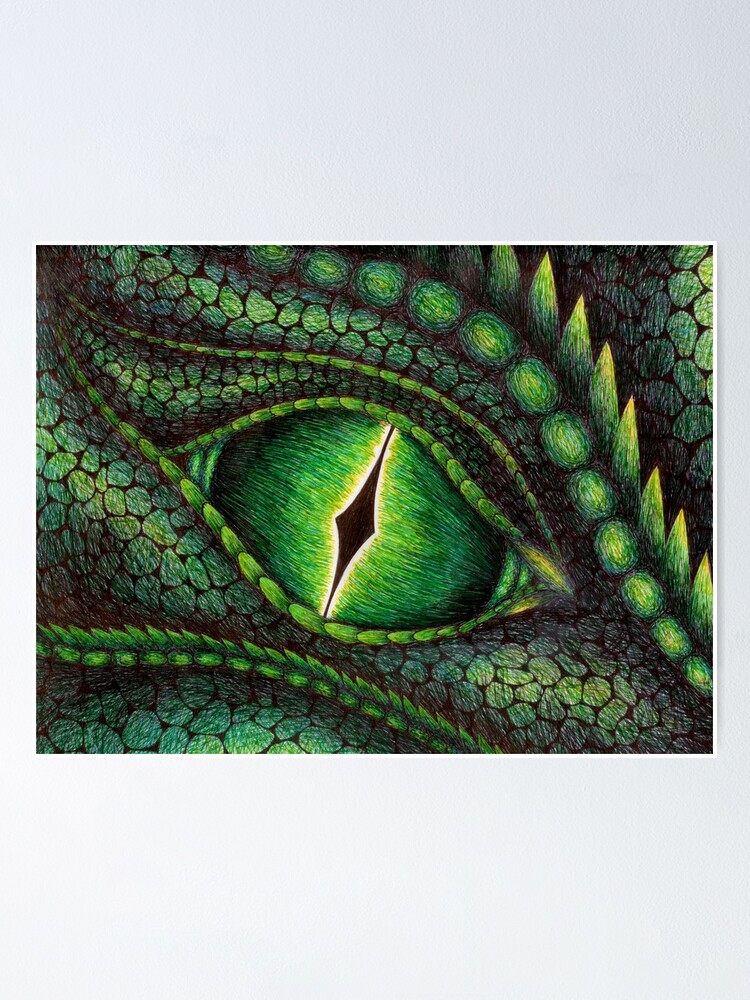 "Green Dragon's Eye" Poster for Sale by LisaBuchfink | Redbubble