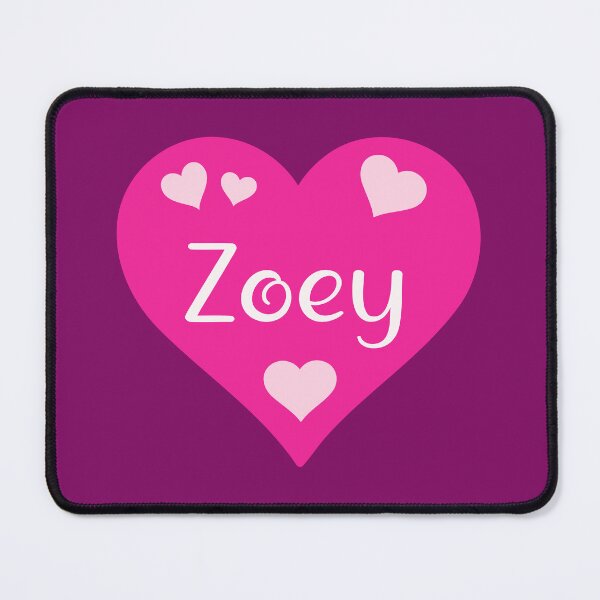 Item preview, Zoey Name Pink Heart designed and sold by Jeallan Designs.