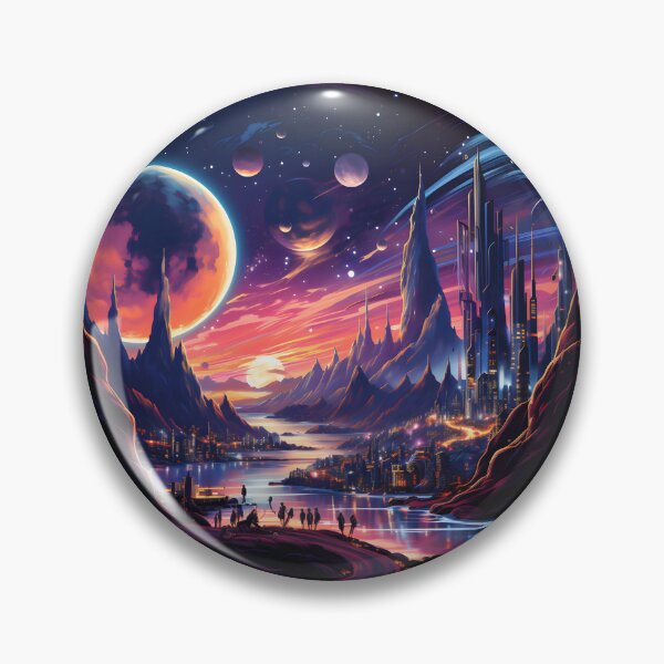Item preview, Nebular ethereal futuristic city designed and sold by AI-Only Creations.