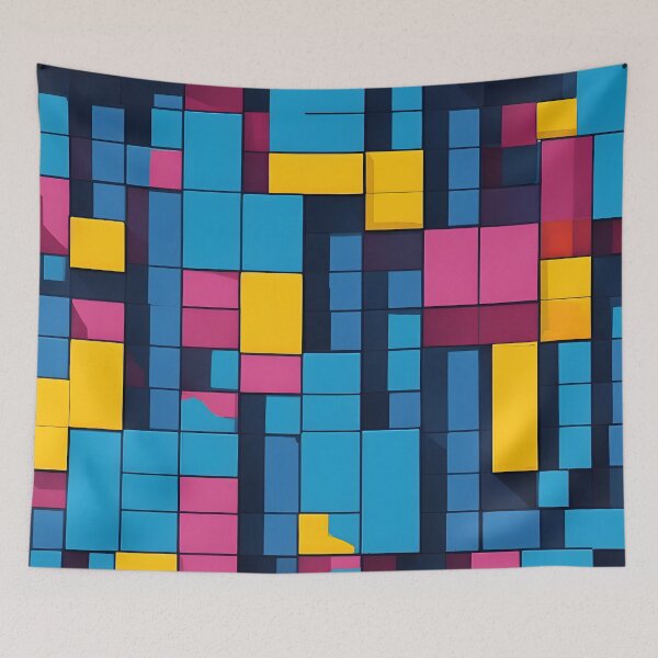 Item preview, Abstract Colorful Blocks Modern Decorative Design designed and sold by Jollys-ArtShop.