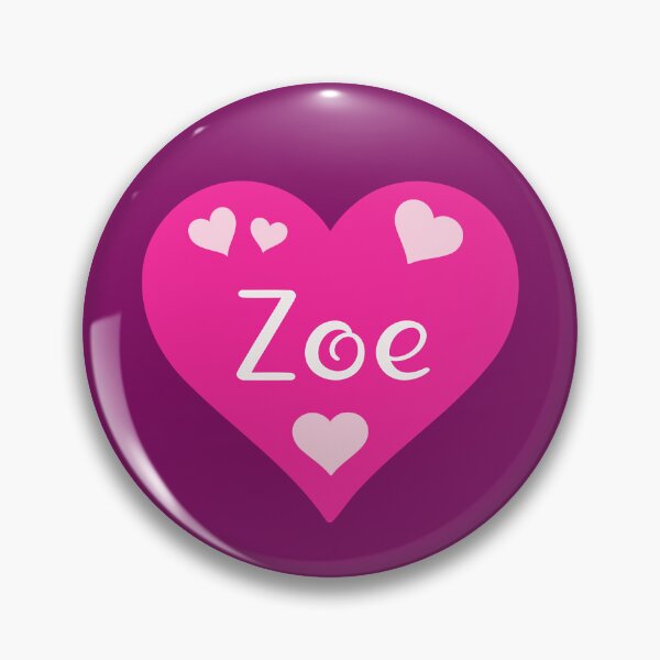 Artikelvorschau, Zoe Name Pink Heart entworfen und verkauft von Jeallan Designs.
