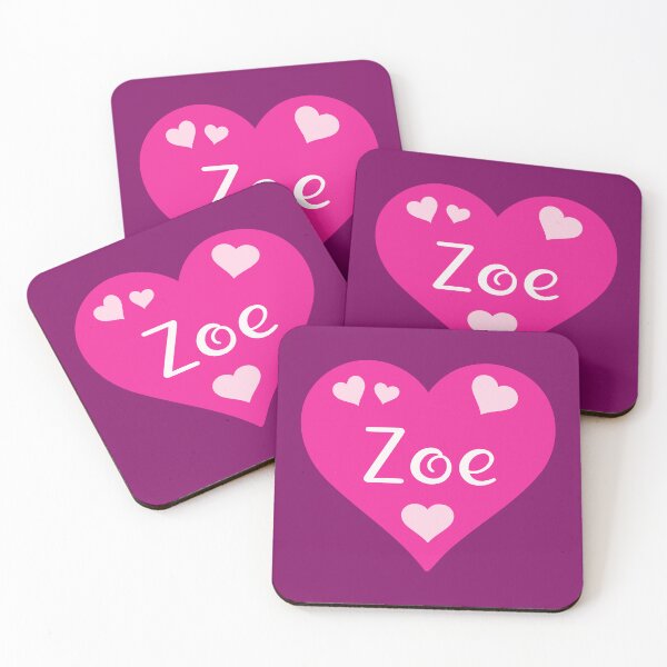 Item preview, Zoe Name Pink Heart  designed and sold by Jeallan Designs.