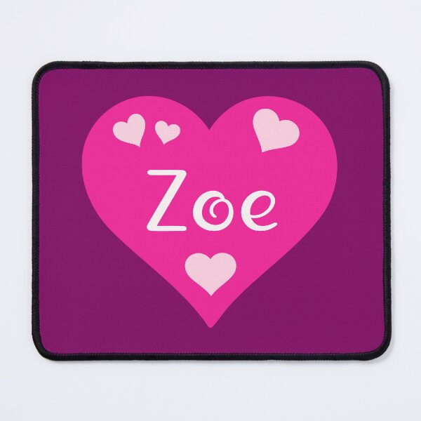 Item preview, Zoe Name Pink Heart  designed and sold by Jeallan Designs.