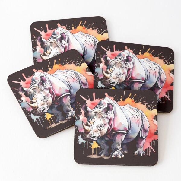 Item preview, Powerful Colorful Rhinoceros designed and sold by vuslatmedia.