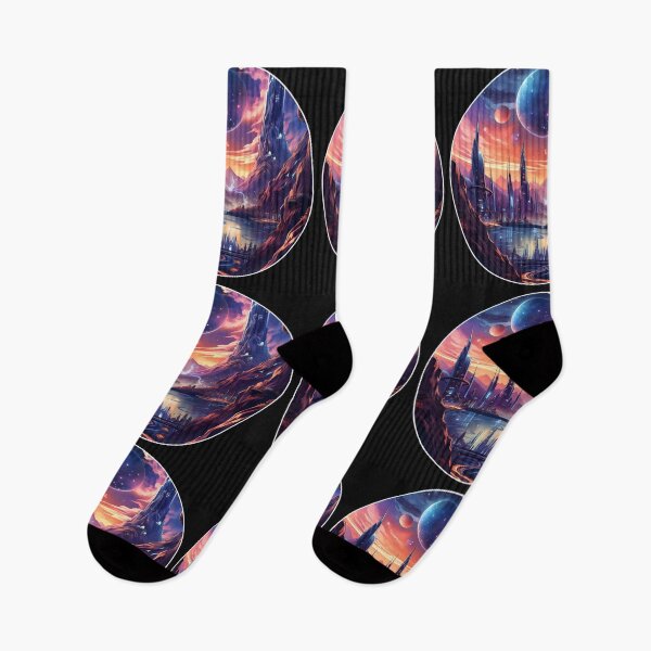 Item preview, Nebular ethereal futuristic city designed and sold by AI-Only Creations.