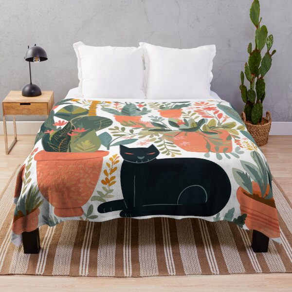 Item preview, Black cat in the garden designed and sold by BellaLawi.